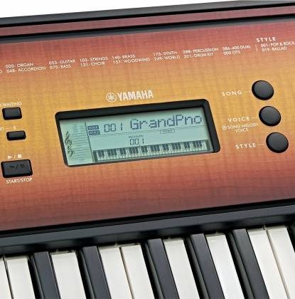 Yamaha PSRE360MA Digital Keyboard - Sunburst Maple Finish