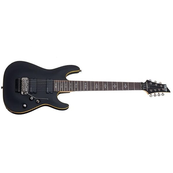 Schecter Demon-7 7-String w/Floyd Rose - Satin Black for Sale in