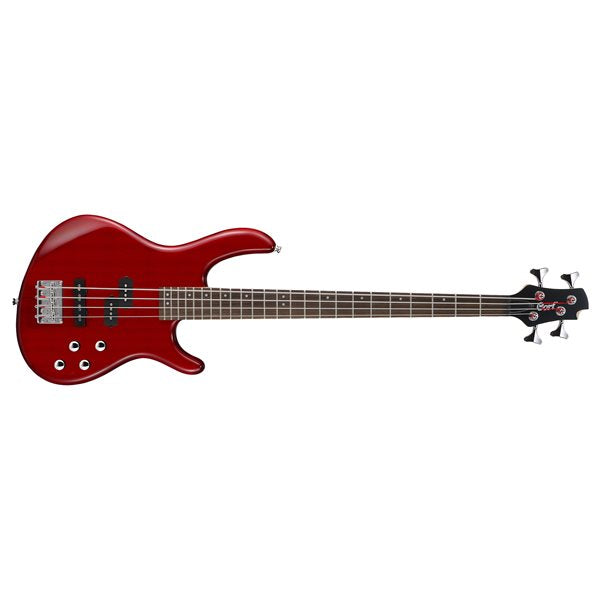 Cort ACTION-BASS-PLUS Electric Bass - Transparent Red