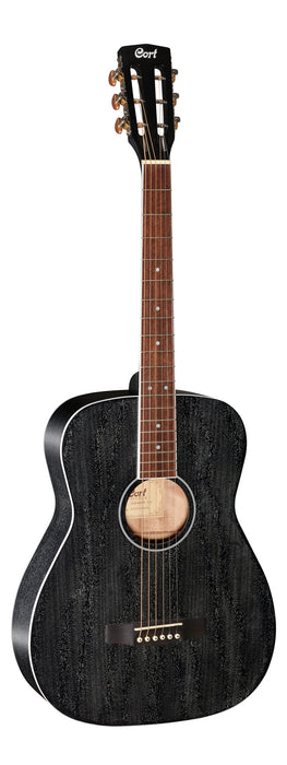 Cort Folk Size Acoustic Guitar - Open Pore Black