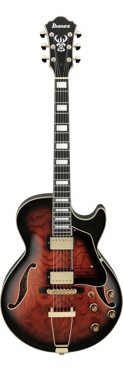 Ibanez AG95QA Artcore Expressionist - Dark Brown Sunburst for Sale
