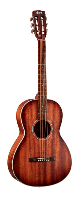 Cort AP550M-OP All Mahogany Acoustic Guitar - Open Pore