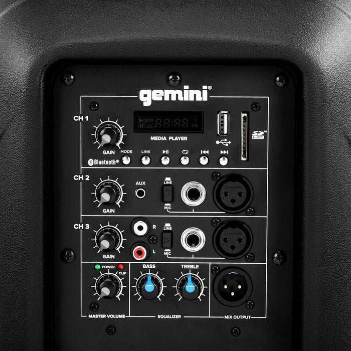 Gemini 1000 Watt Active 10" Bluetooth Loudspeaker