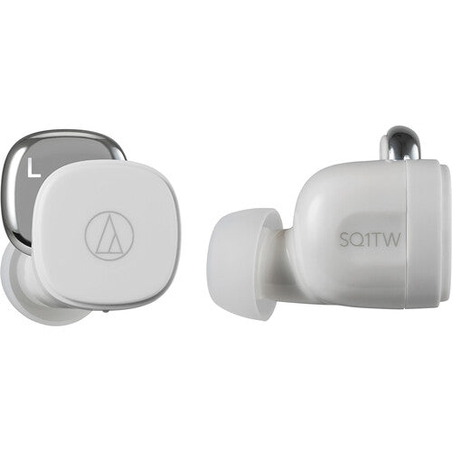 Audio Technica ATH-SQ1TW Wireless Earbuds - White