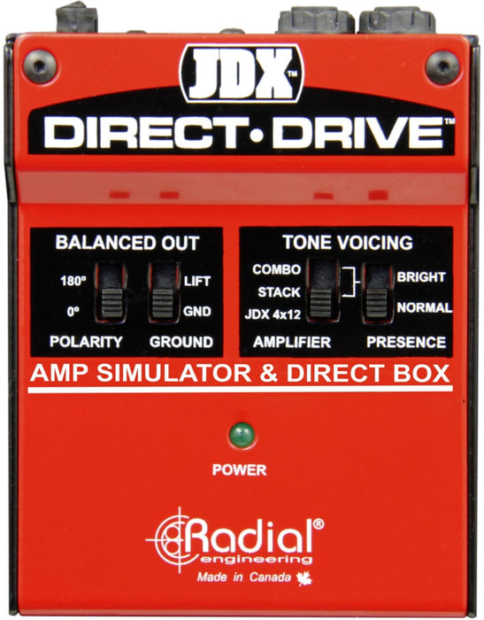 Radial JDX Direct-Drive Amp Simulator & DI Box
