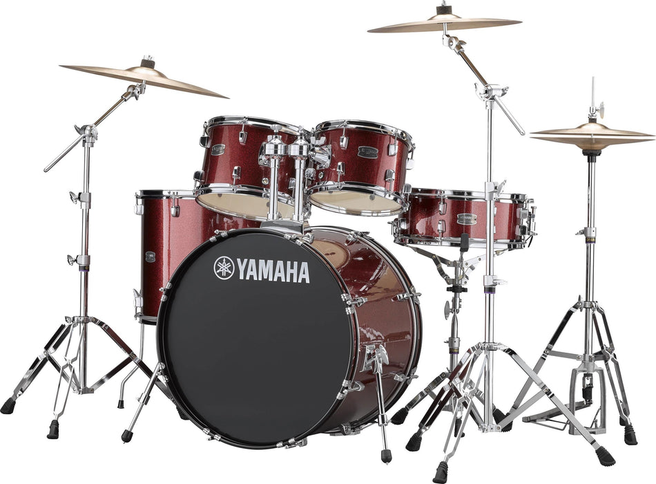 Yamaha Rydeen 5-Pcs Kit - 20/10/12/14/14 w/ Hardware & Cymbals - Burgundy Glitter