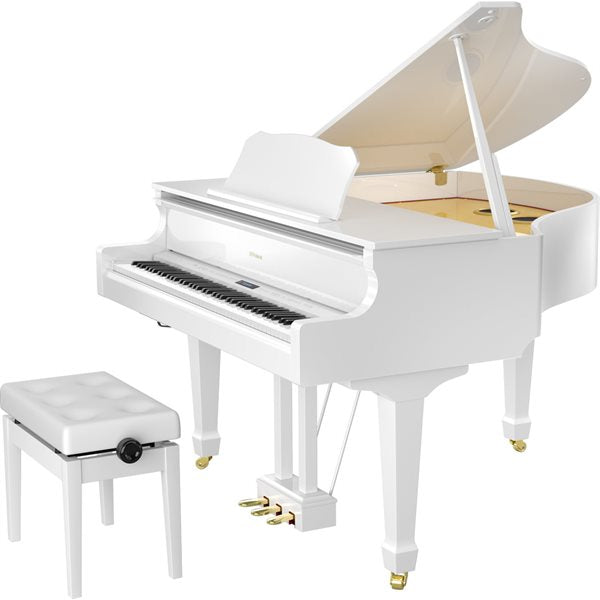 Roland GP609-PWB Digital Grand Piano - Polished White w/Bench