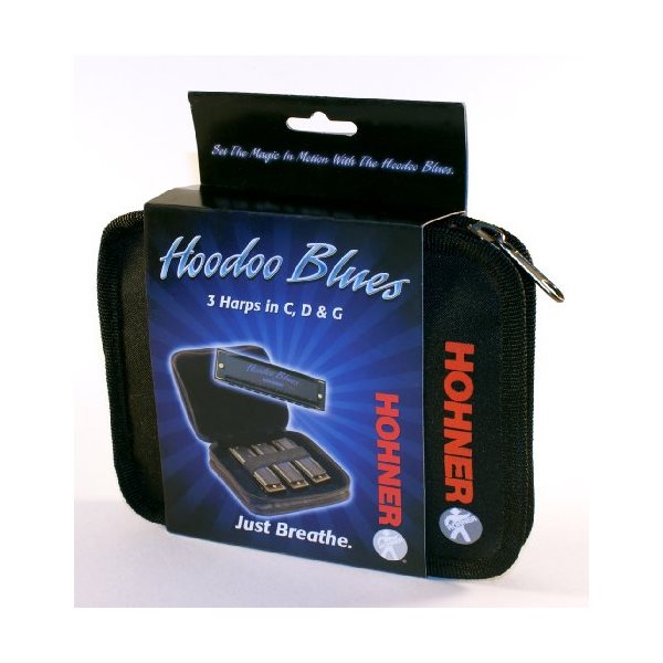 Hohner HBP HooDoo Blues Pack 3 Harps w/Case - C-D-G