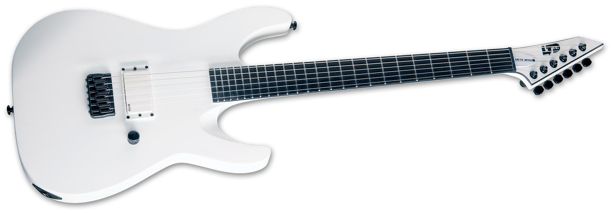 ESP M-HT Arctic Metal Electric Guitar, Snow White Satin