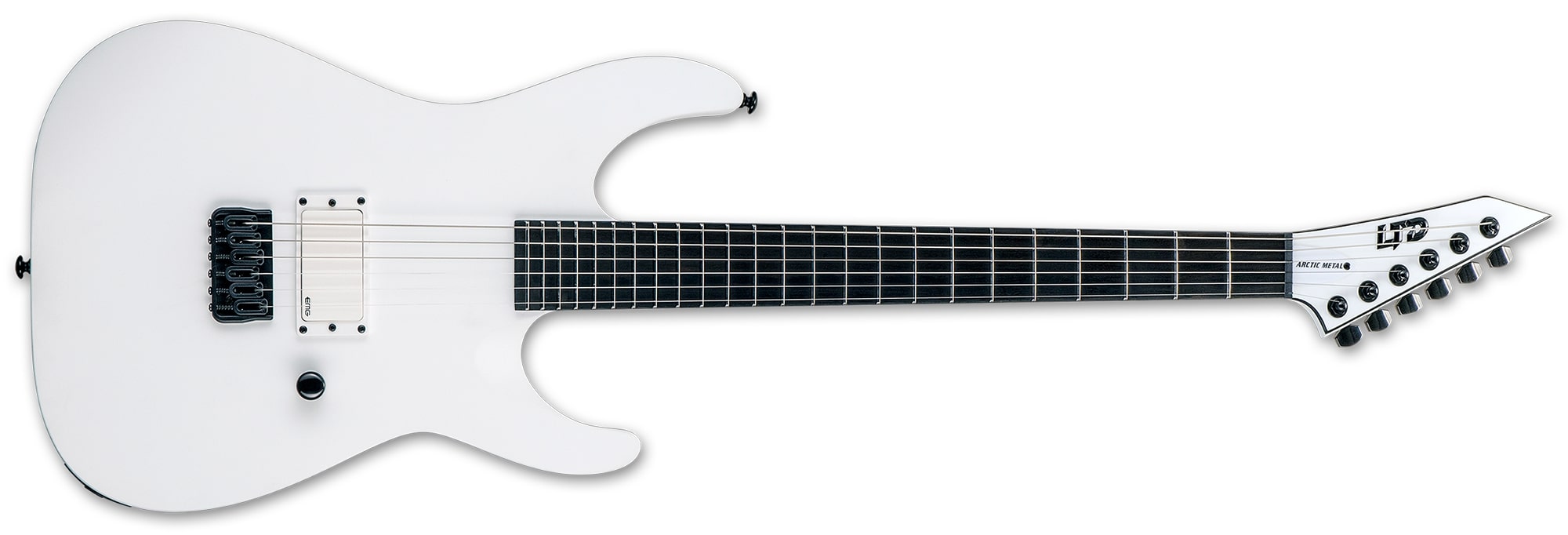 ESP M-HT Arctic Metal Electric Guitar, Snow White Satin