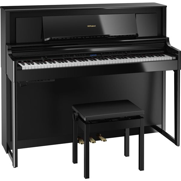 Roland LX706-PE-WSB Digital Piano - Polished Ebony w/ Stand and Bench