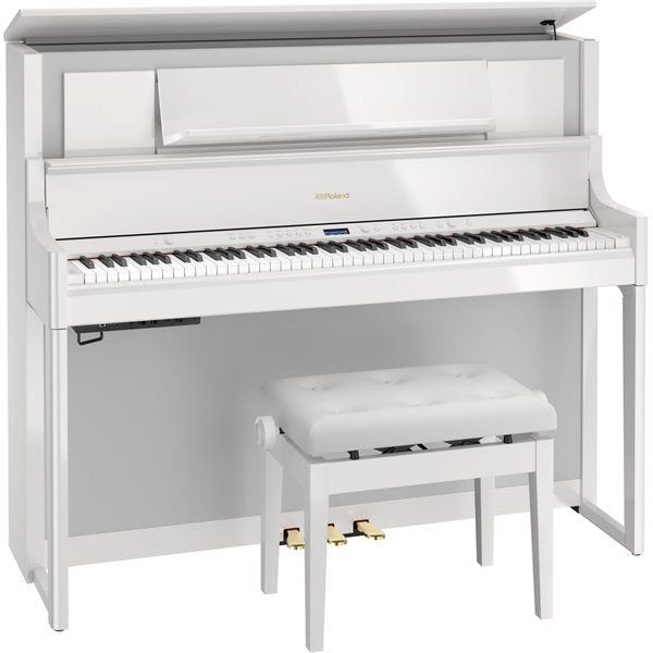 Roland LX708-PWB Digital Piano - Polished White w/ Bench