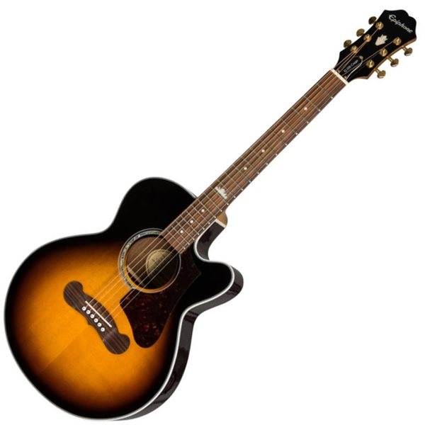 EpiphoneJ-200 EC Studio Parlor - Vintage Sunburst for Sale in