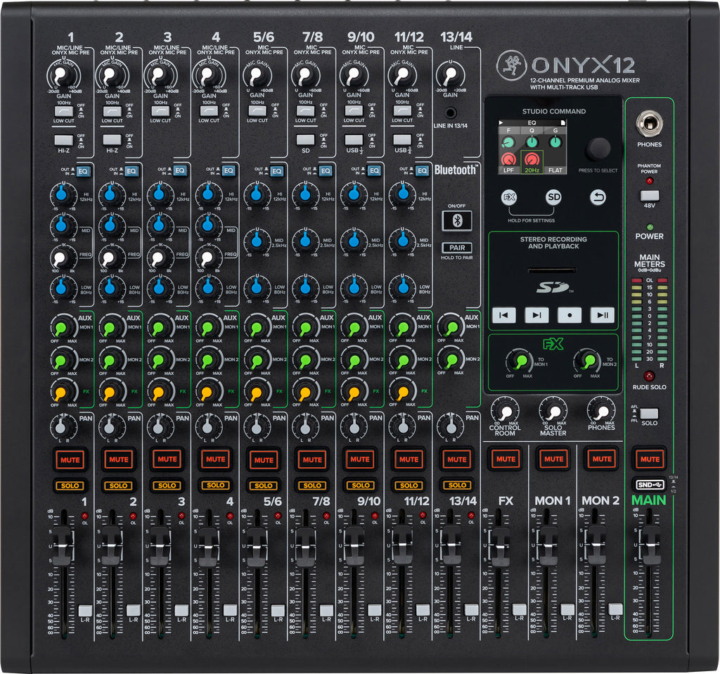 Mackie 12-Channel Premium Analog Mixer with Multi-Track USB
