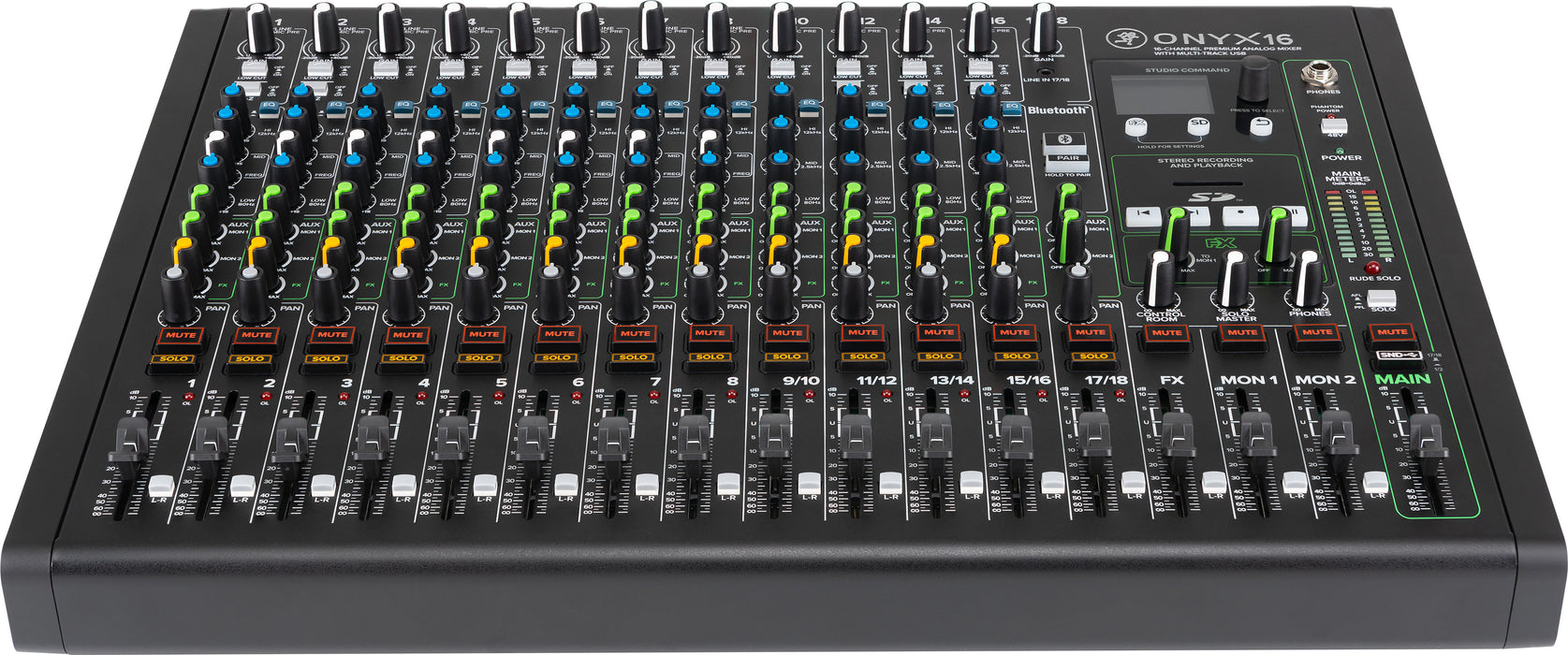 Mackie 16-Channel Premium Analog Mixer with Multi-Track USB recording