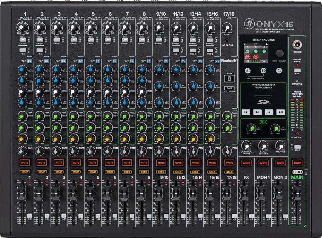 mmm Mackie 16-Channel Premium Analog Mixer with Multi-Track USB