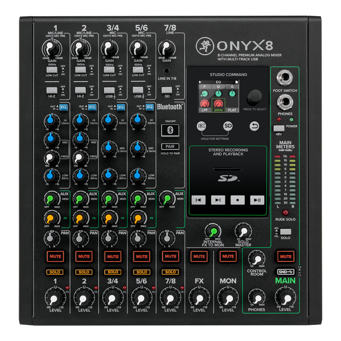 Mackie 8-Channel Premium Analog Mixer with Multi-Track USB recording