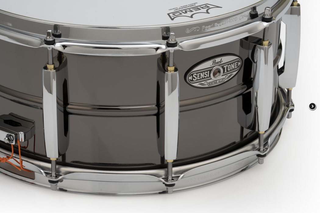 Pearl Sensitone Heritage Alloy 14 x 6.5 Beaded Steel Snare Drum –  Drummers Paradise