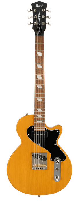 Cort Sunset TC Electric Guitar - Open Pore Mustard Yellow