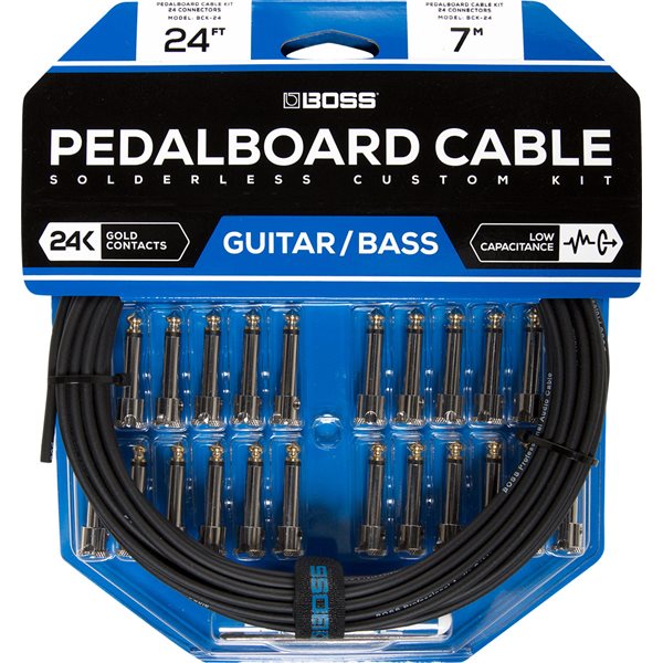 Boss BCK-24 Pedalboard Cable Kit, 24 connectors, 24ft / 7.3m cable