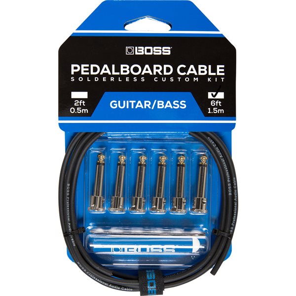 Boss BCK-6 Pedalboard Cable Kit, 6 connectors, 6ft / 1.8 m cable