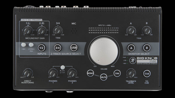 Mackie Big Knob Studio 3x2 Studio Monitor Controller | 192kHz USB