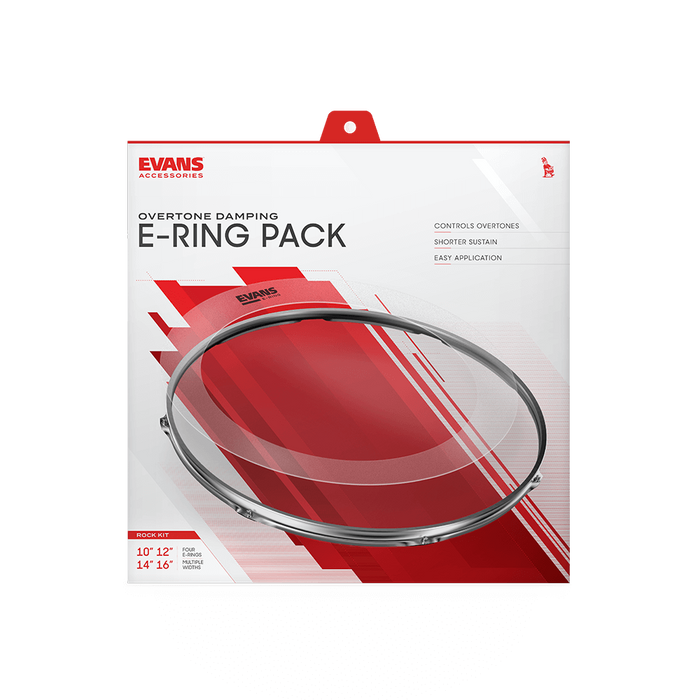 Evans E-Ring Pack Rock Kit - 10"/12"/16"/14"