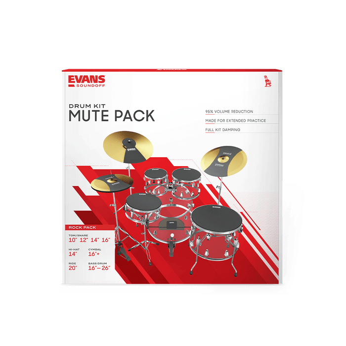 Evans SoundOff Drum Mutes Rock Kit - 10"/12"/16"/14"/Kick/RC/HH