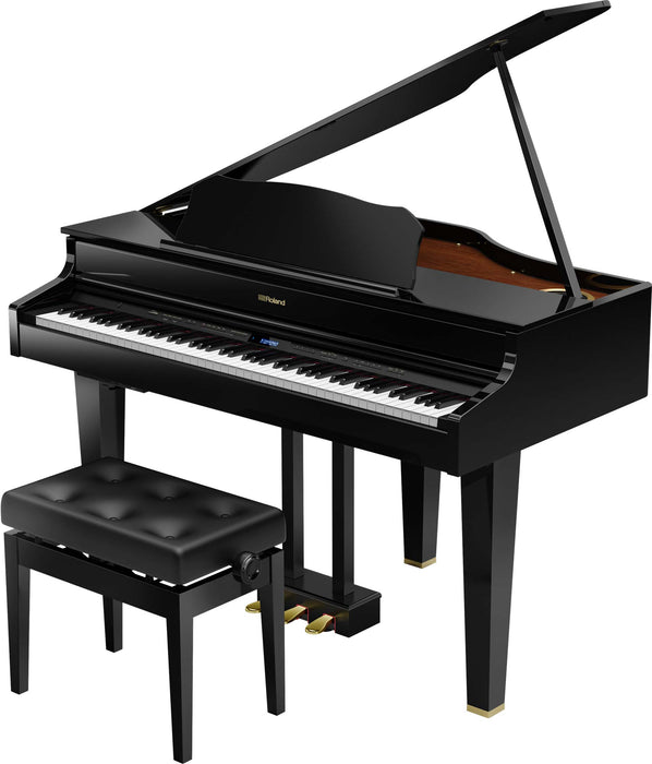 Roland GP607-PE-B Digital Grand Piano - Polished Ebony w/Bench