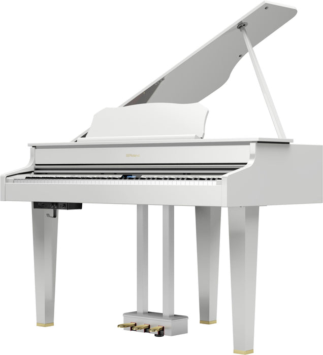 Roland GP607-PW-B Digital Grand Piano - Polished White w/Bench
