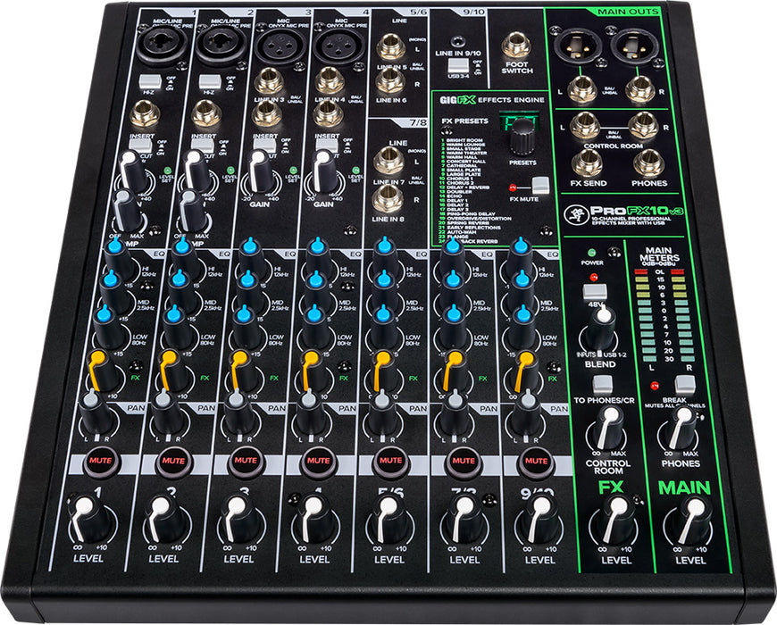 Mackie 10 Channel Professional Effects Mixer with USB.